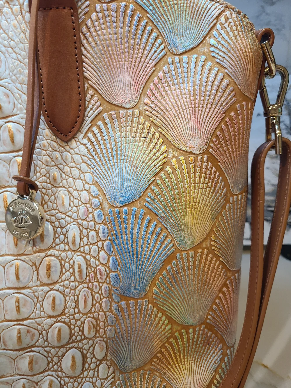 Brahmin Large Duxbury In Scallop Bondi EUC
